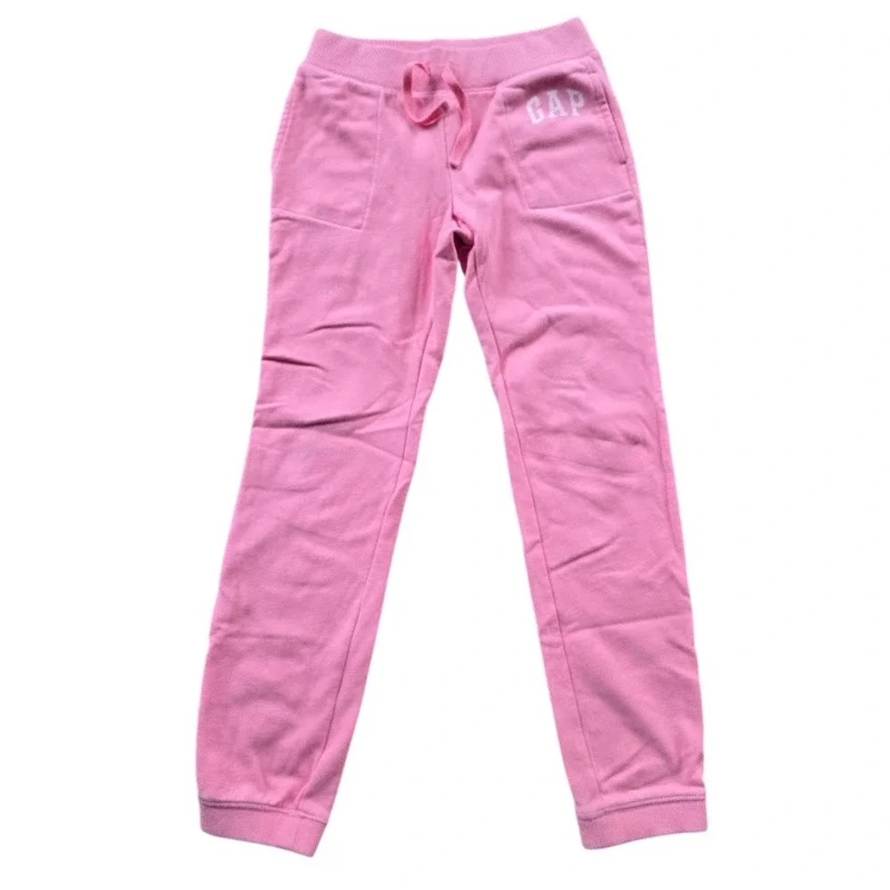 Gap Sweatpants Kids Large 10 Pink Logo Joggers Athleisure Barbiecore